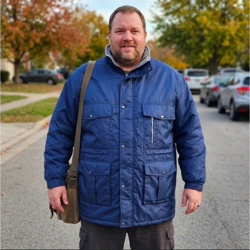 Boulder Creek Trading Company Mens 3XL Big Blue Fleece Lined Parka Field Jacket